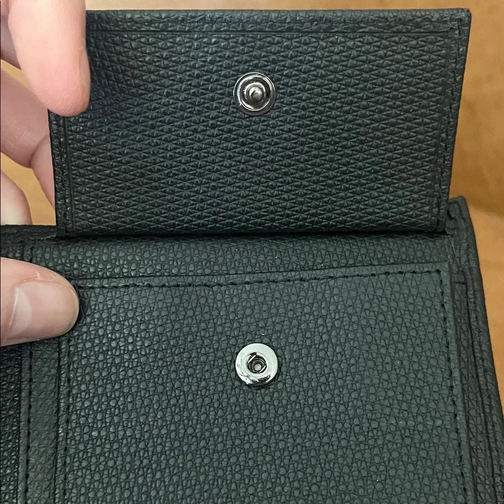 Giorgio Armani Black Textured Card Holder